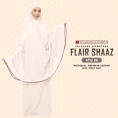 Telekung Siti Khadijah Inspired Signature Flair Shaaz - FREE Woven bag