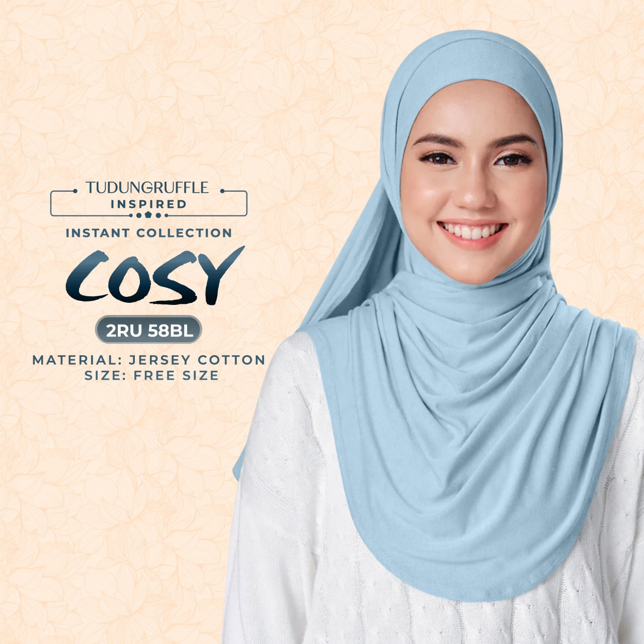 Tudung Ruffle COSY Instant Sarong