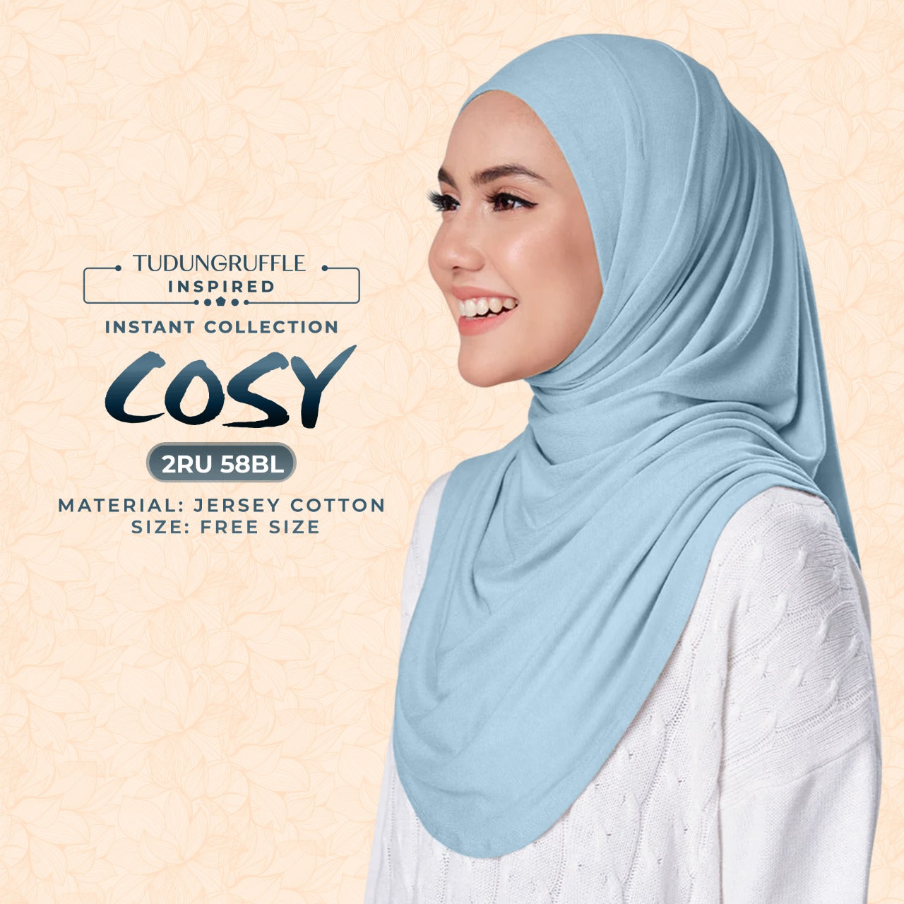 Tudung Ruffle COSY Instant Sarong