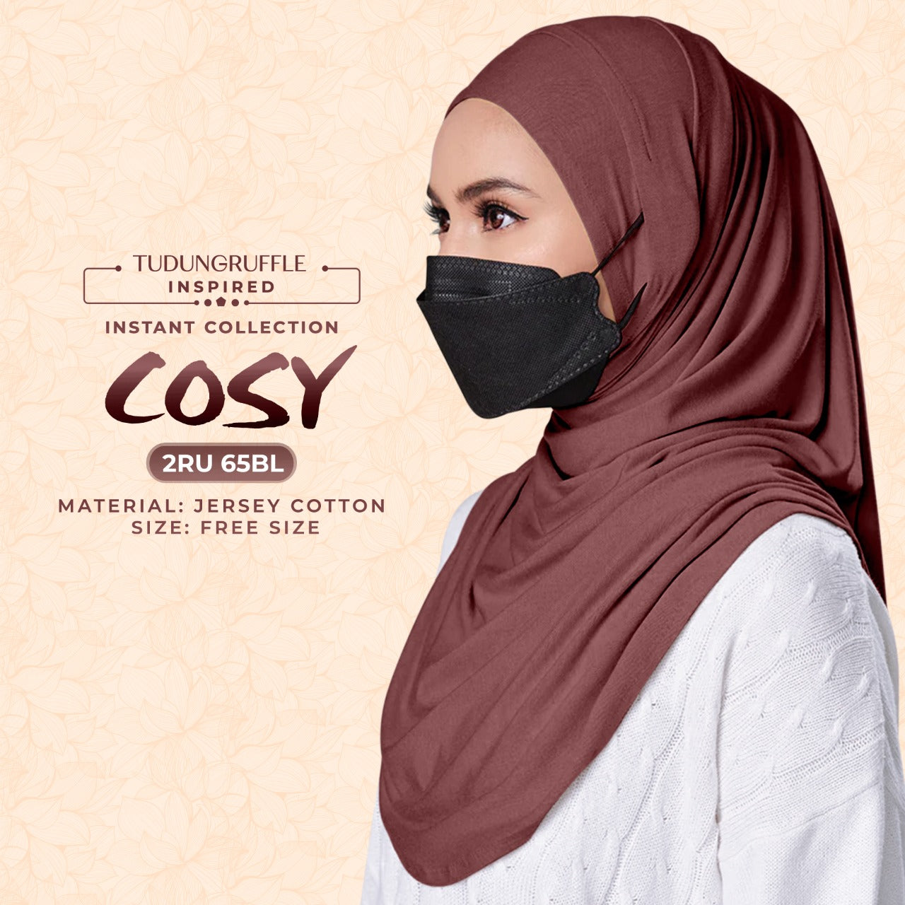 Tudung Ruffle COSY Instant Sarong