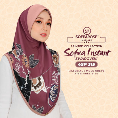 Sofearose Printed Instant Sarung Swarovski Collection