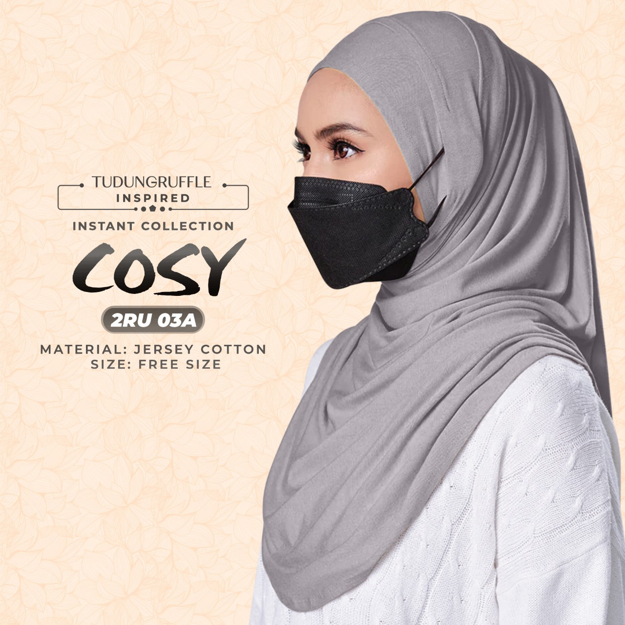 Tudung Ruffle COSY Instant Sarong