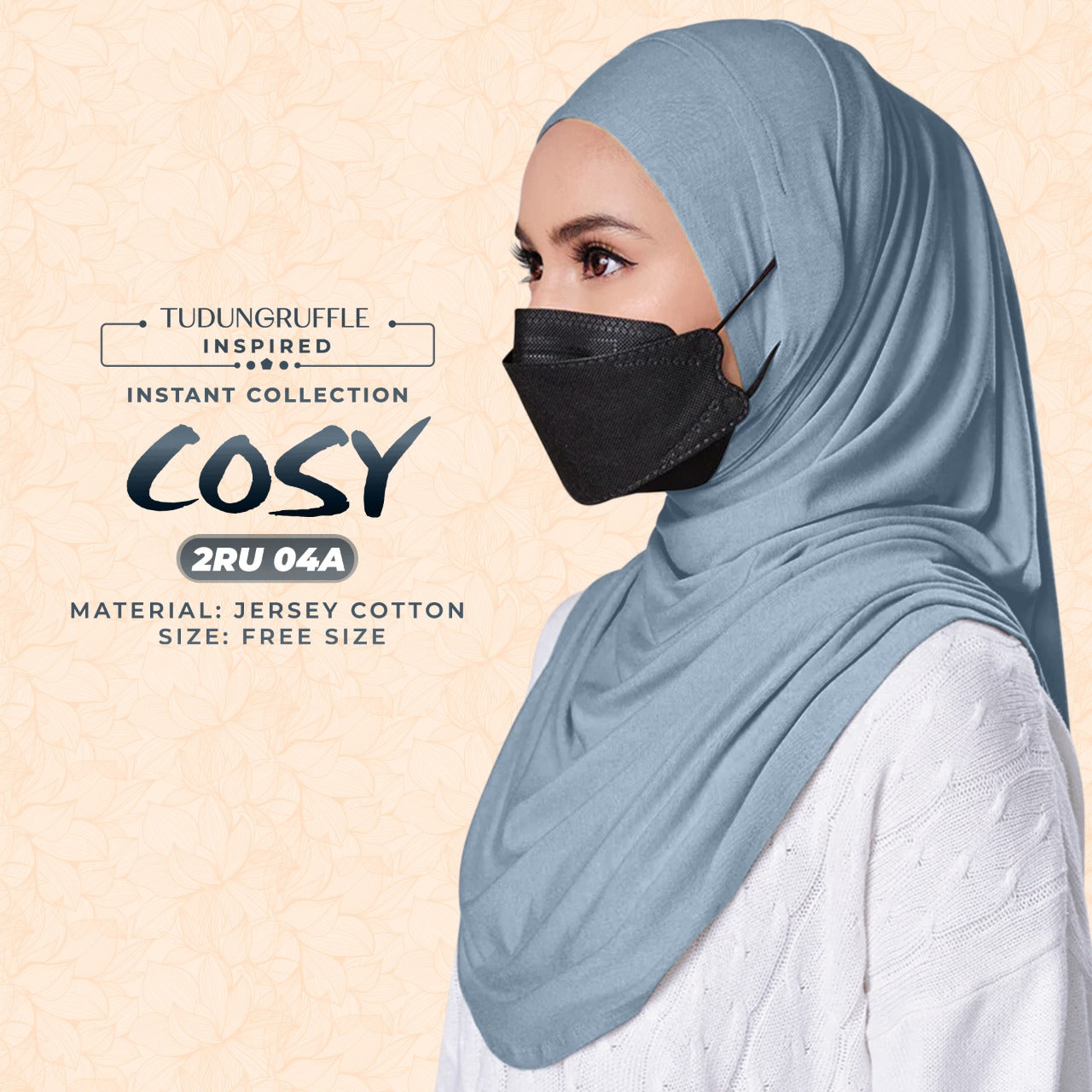 Tudung Ruffle COSY Instant Sarong