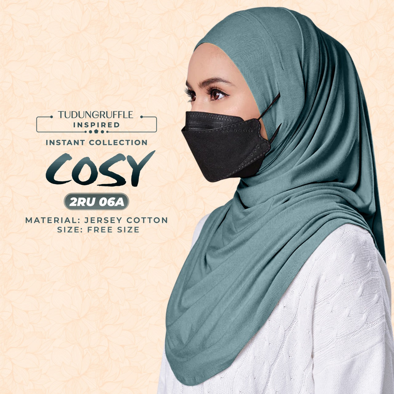 Tudung Ruffle COSY Instant Sarong