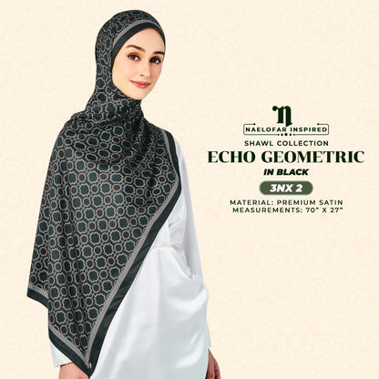 Naelofar Echo Geometric Shawl Collection