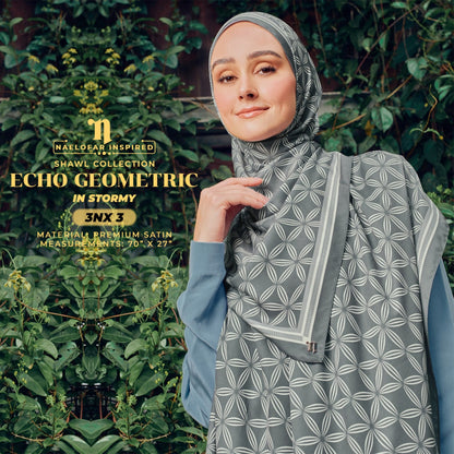 Naelofar Echo Geometric Shawl Collection