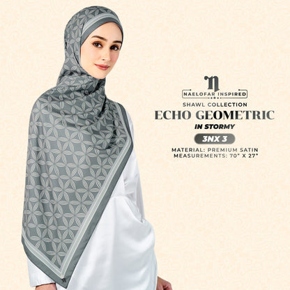 Naelofar Echo Geometric Shawl Collection