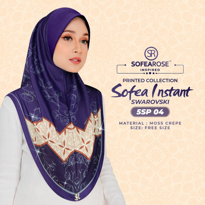 Sofearose Printed Instant Sarung Swarovski Collection