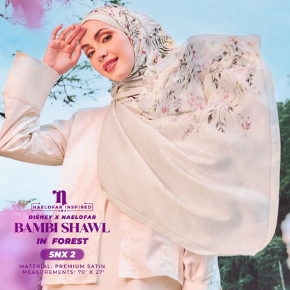 Naelofar Inspired Disney X Naelofar Bambi Shawl Collection