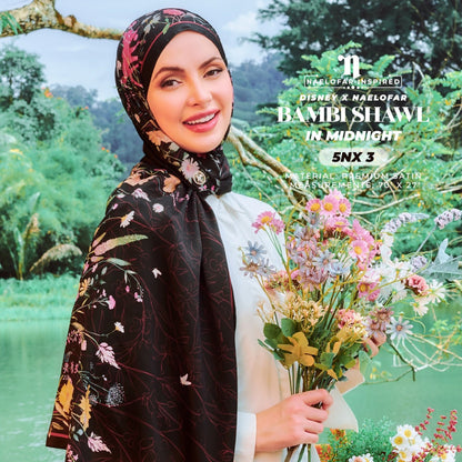 Naelofar Inspired Disney X Naelofar Bambi Shawl Collection