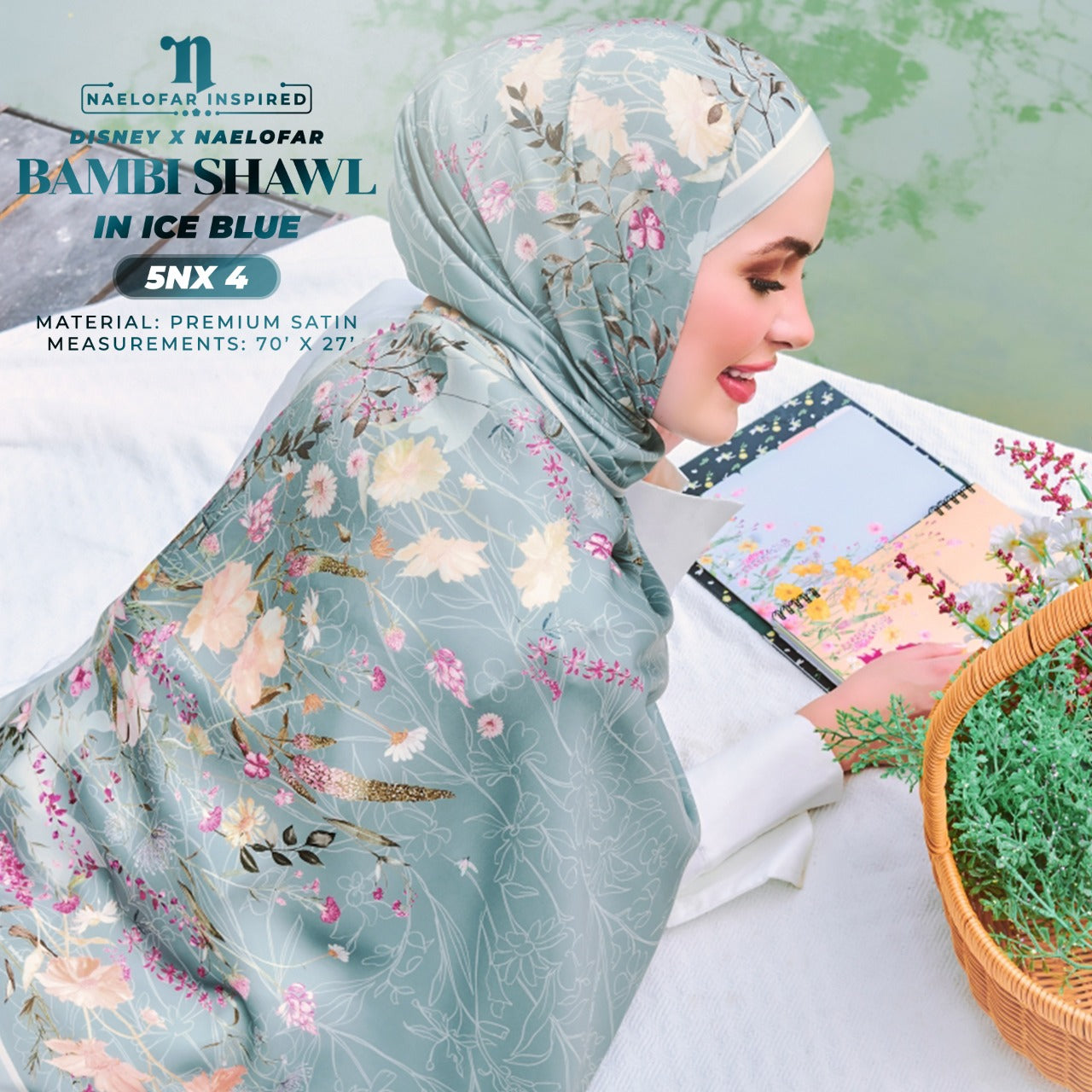 Naelofar Inspired Disney X Naelofar Bambi Shawl Collection