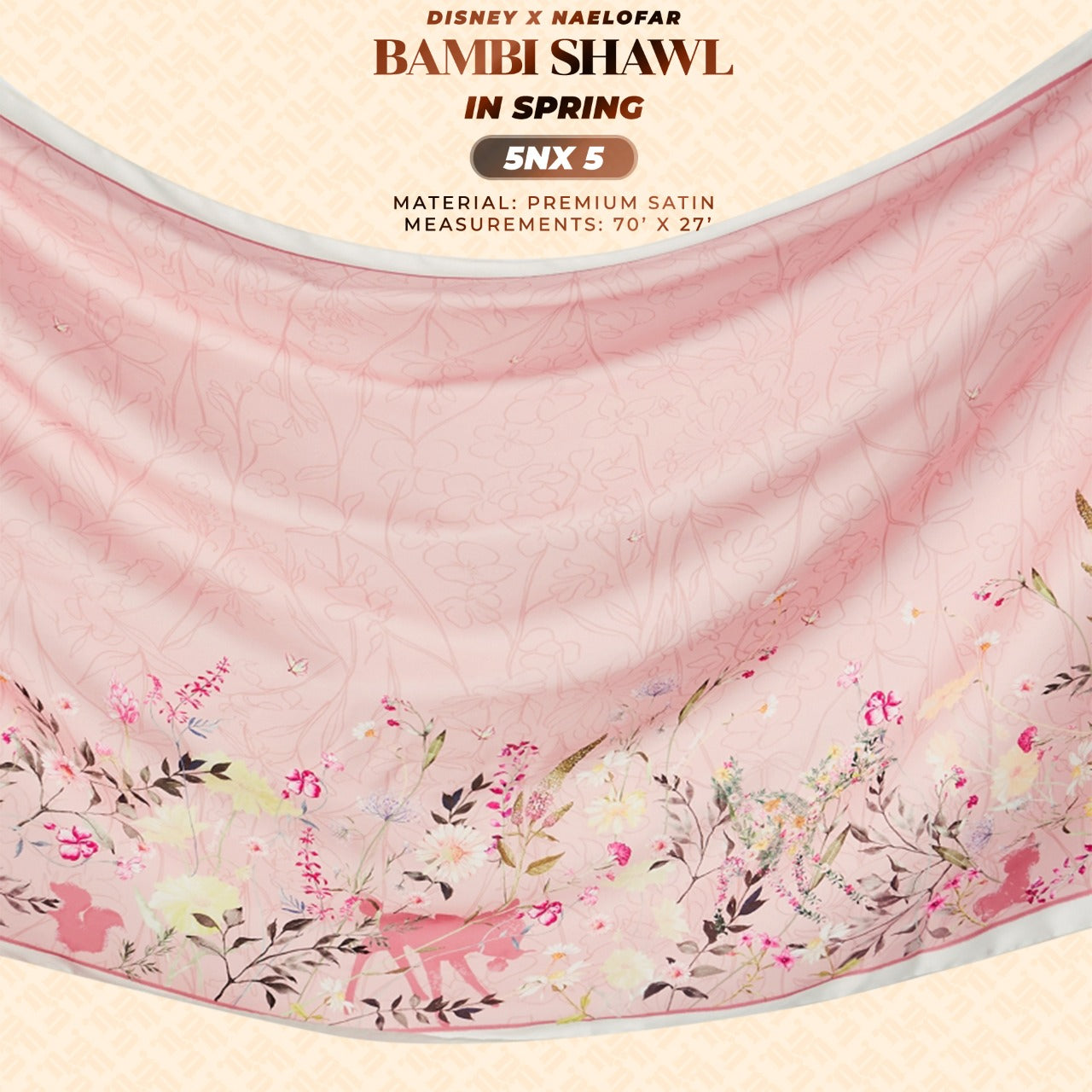 Naelofar Inspired Disney X Naelofar Bambi Shawl Collection