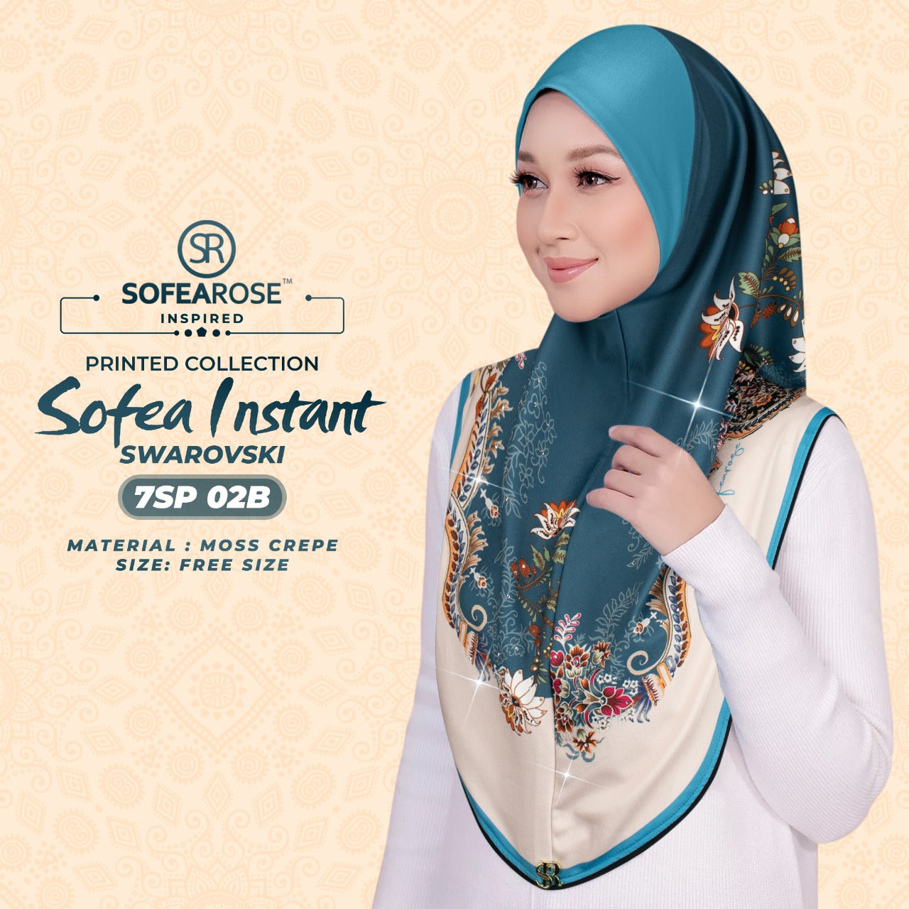 Sofearose Printed Instant Sarung Swarovski Collection