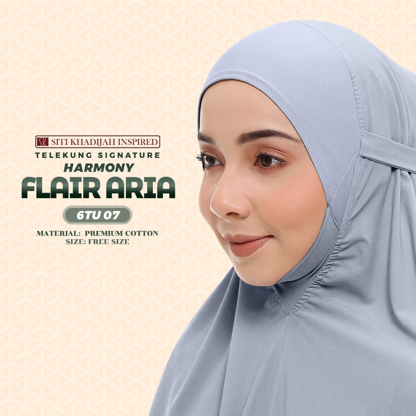 Telekung Siti Khadijah Inspired Harmony Flair Aria Collection - FREE Woven bag