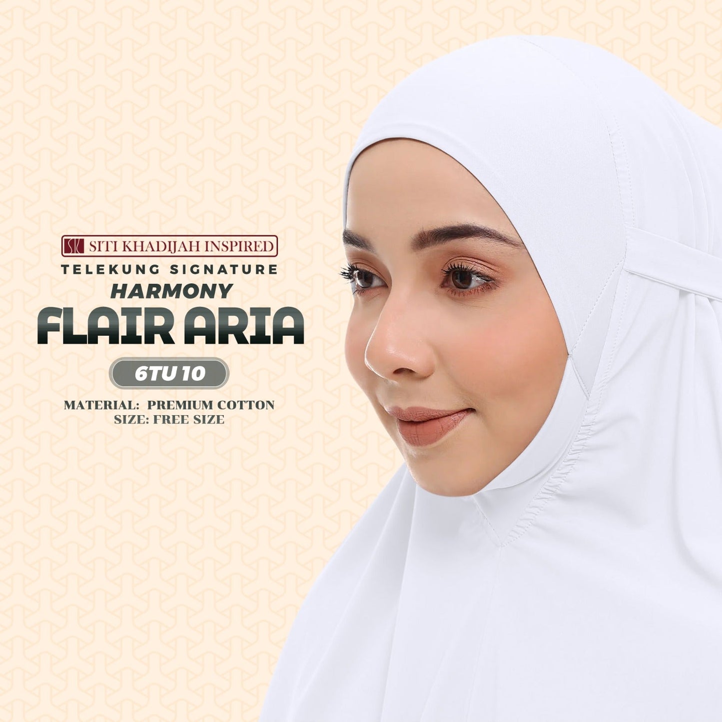 Telekung Siti Khadijah Inspired Harmony Flair Aria Collection - FREE Woven bag