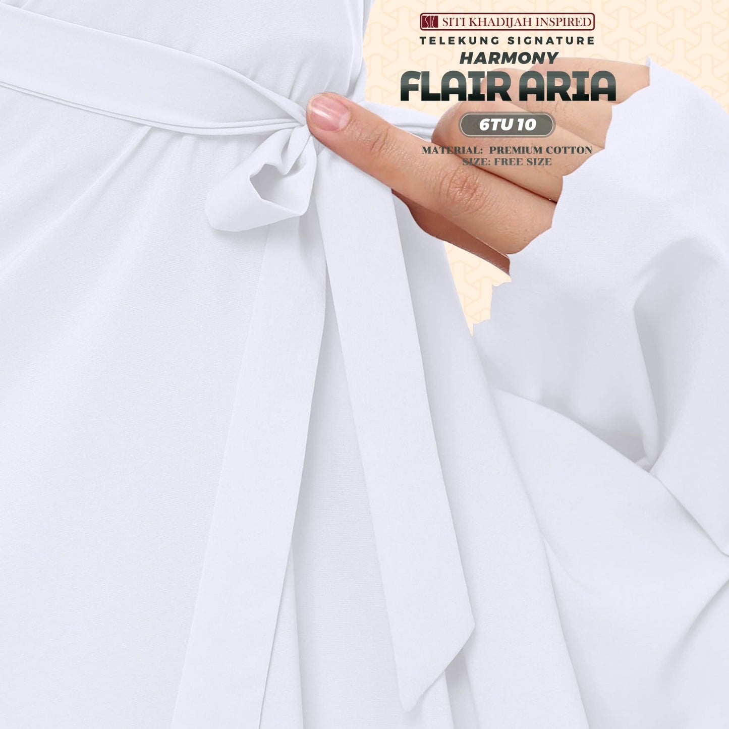 Telekung Siti Khadijah Inspired Harmony Flair Aria Collection - FREE Woven bag