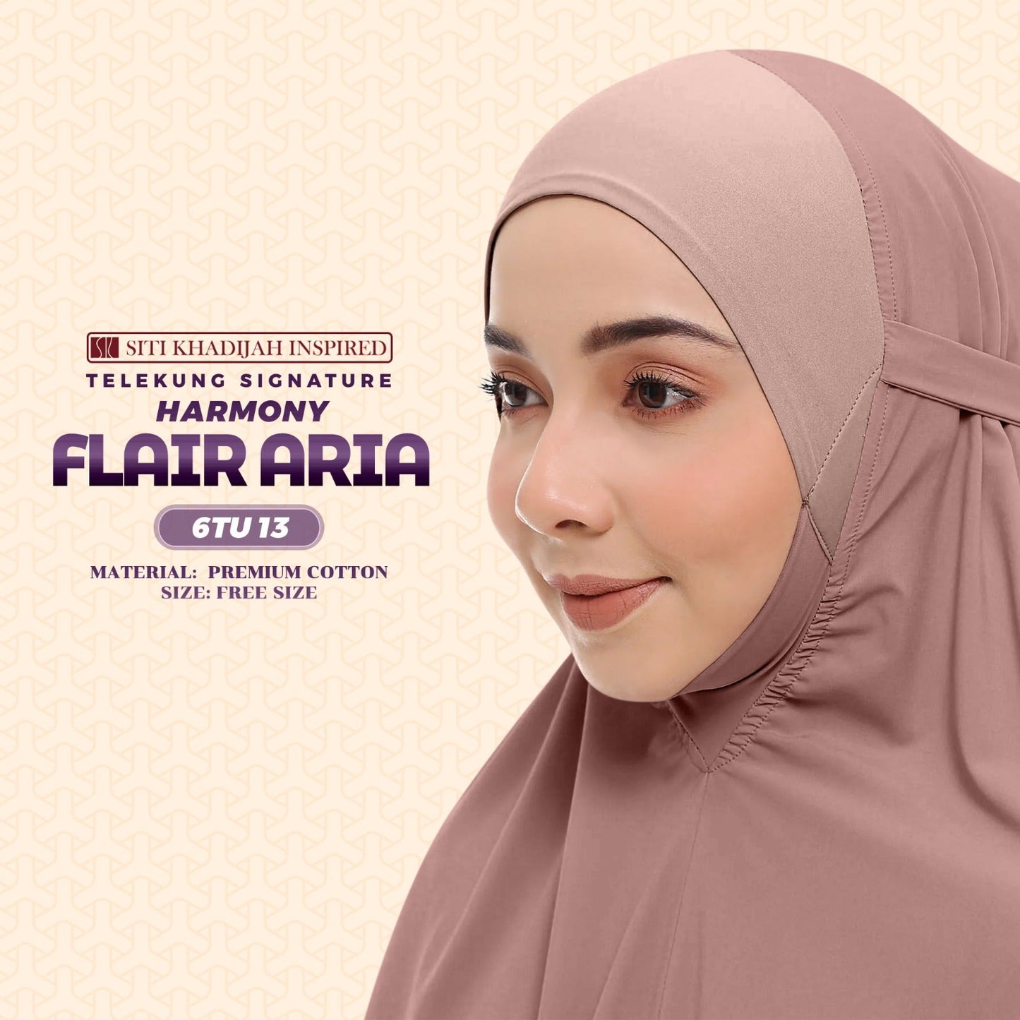 Telekung Siti Khadijah Inspired Harmony Flair Aria Collection - FREE Woven bag