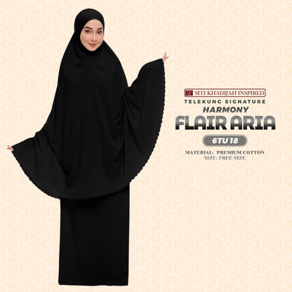 Telekung Siti Khadijah Inspired Harmony Flair Aria Collection - FREE Woven bag