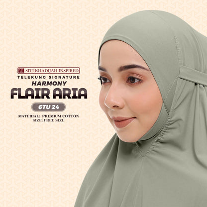 Telekung Siti Khadijah Inspired Harmony Flair Aria Collection - FREE Woven bag