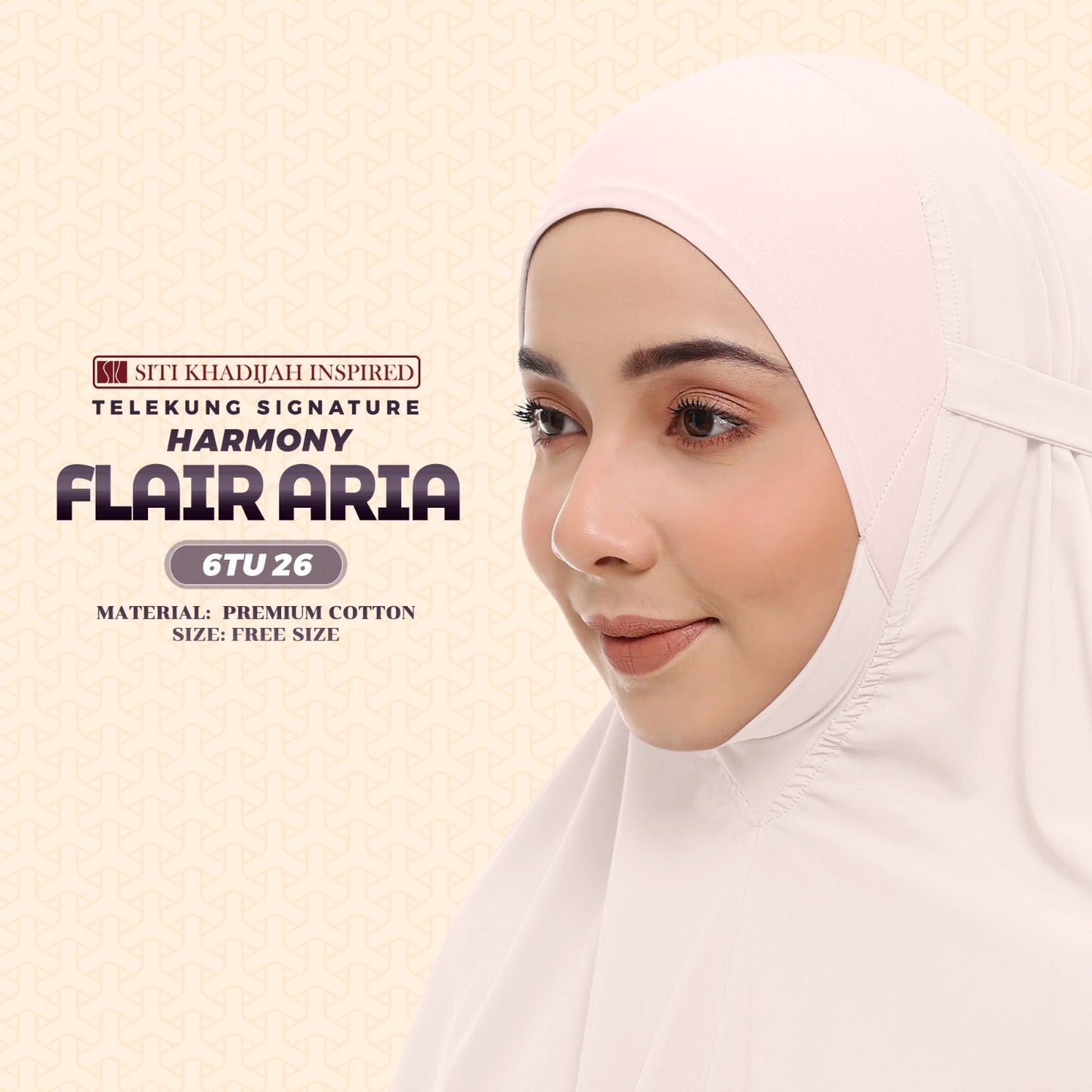 Telekung Siti Khadijah Inspired Harmony Flair Aria Collection - FREE Woven bag