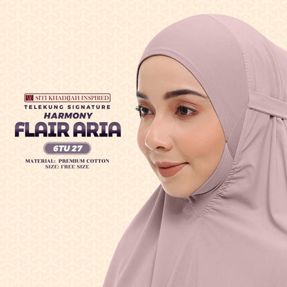 Telekung Siti Khadijah Inspired Harmony Flair Aria Collection - FREE Woven bag