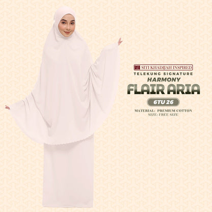 Telekung Siti Khadijah Inspired Harmony Flair Aria Collection - FREE Woven bag