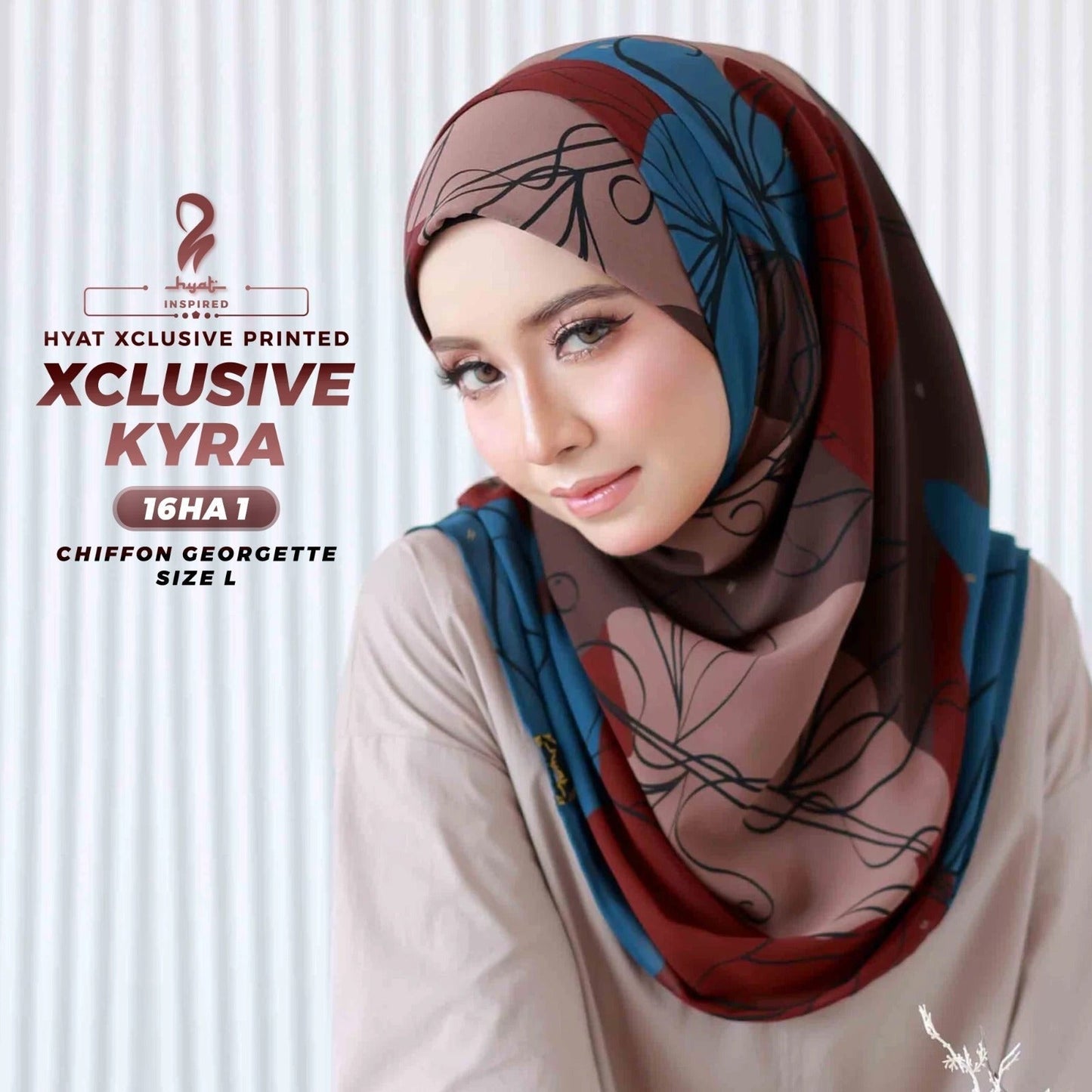 Hyat Hijab Inspired Mix Design Xclusive Instant Collection With Box