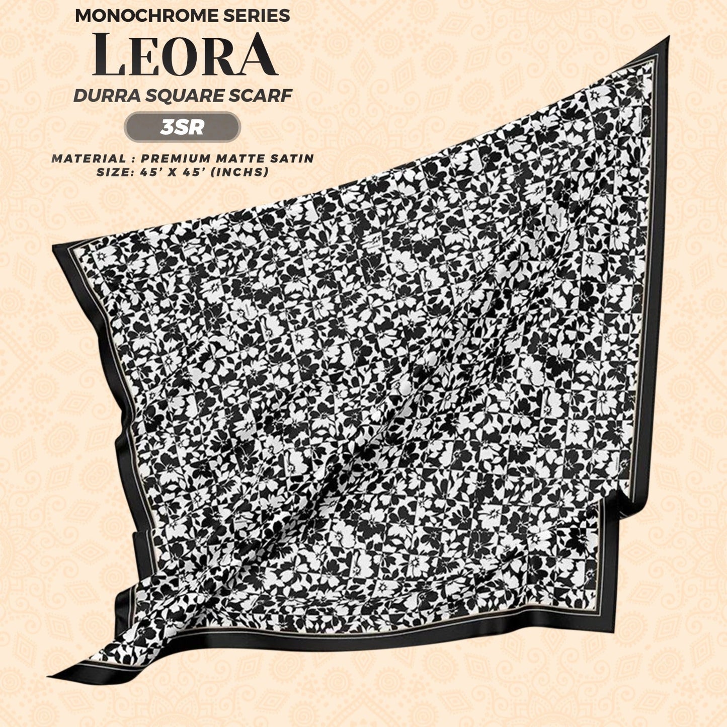 Sofearose Inspired Dura Monochrome Scarf SQ Collection