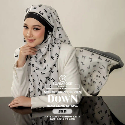 Sofearose Inspired Alva Monochrome Long Shawl Collection