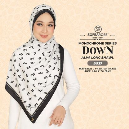 Sofearose Inspired Alva Monochrome Long Shawl Collection