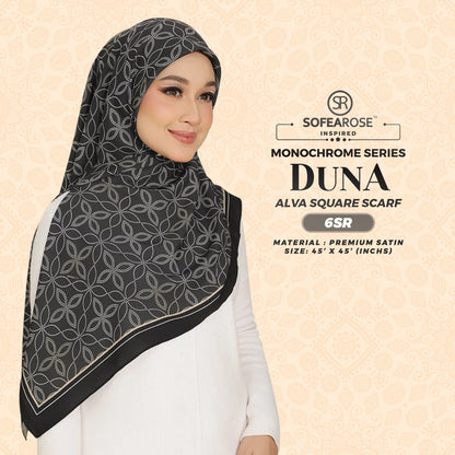 Sofearose Inspired Alva Monochrome Scarf SQ Collection