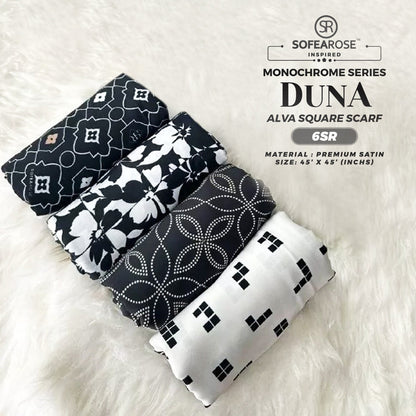 Sofearose Inspired Alva Monochrome Scarf SQ Collection