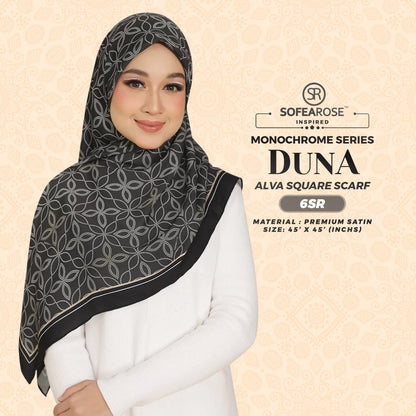 Sofearose Inspired Alva Monochrome Scarf SQ Collection