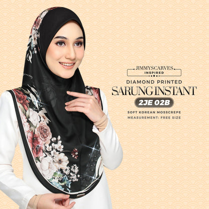 Jimmy Scarves Inspired -  Instant Sarung Diamond Printed