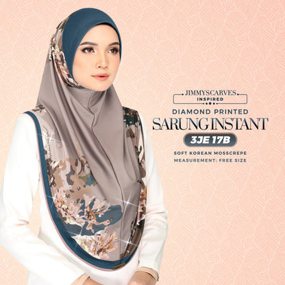 Jimmy Scarves Inspired -  Instant Sarung Diamond Printed