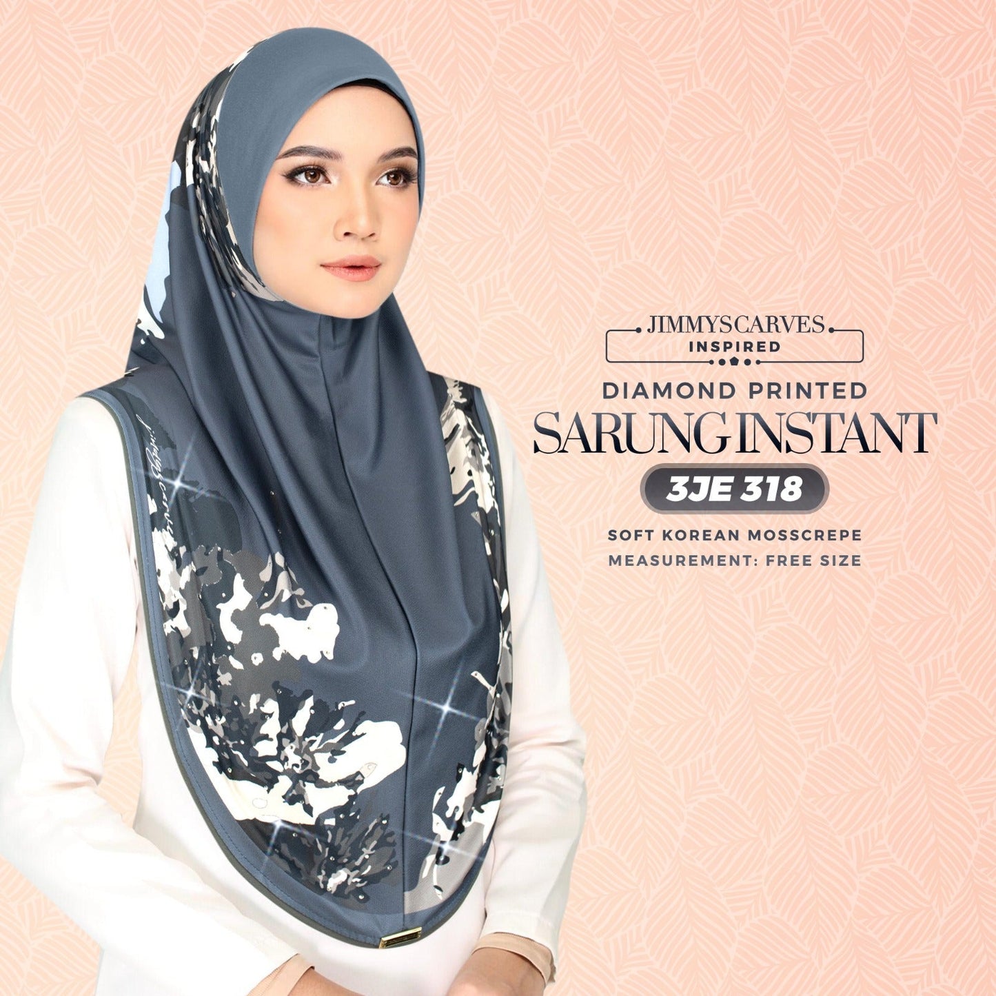 Jimmy Scarves Inspired -  Instant Sarung Diamond Printed