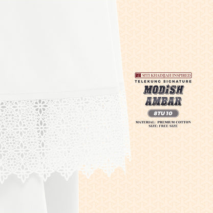 Telekung Siti Khadijah Inspired Modish Ambar Collection - Free Woven Bag