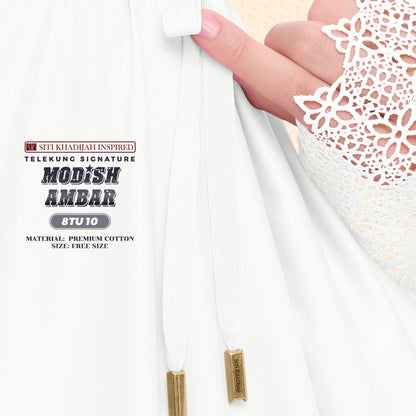 Telekung Siti Khadijah Inspired Modish Ambar Collection - Free Woven Bag