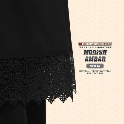 Telekung Siti Khadijah Inspired Modish Ambar Collection - Free Woven Bag