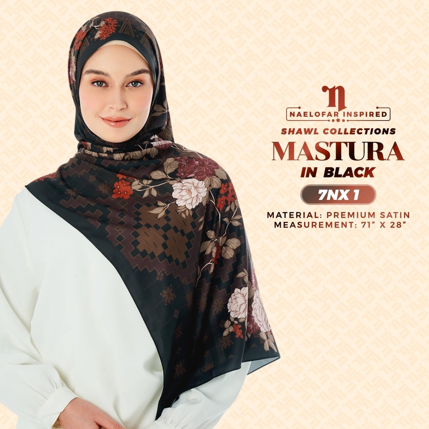 Naelofar Inspired Mastura Shawl Collection - 7NX