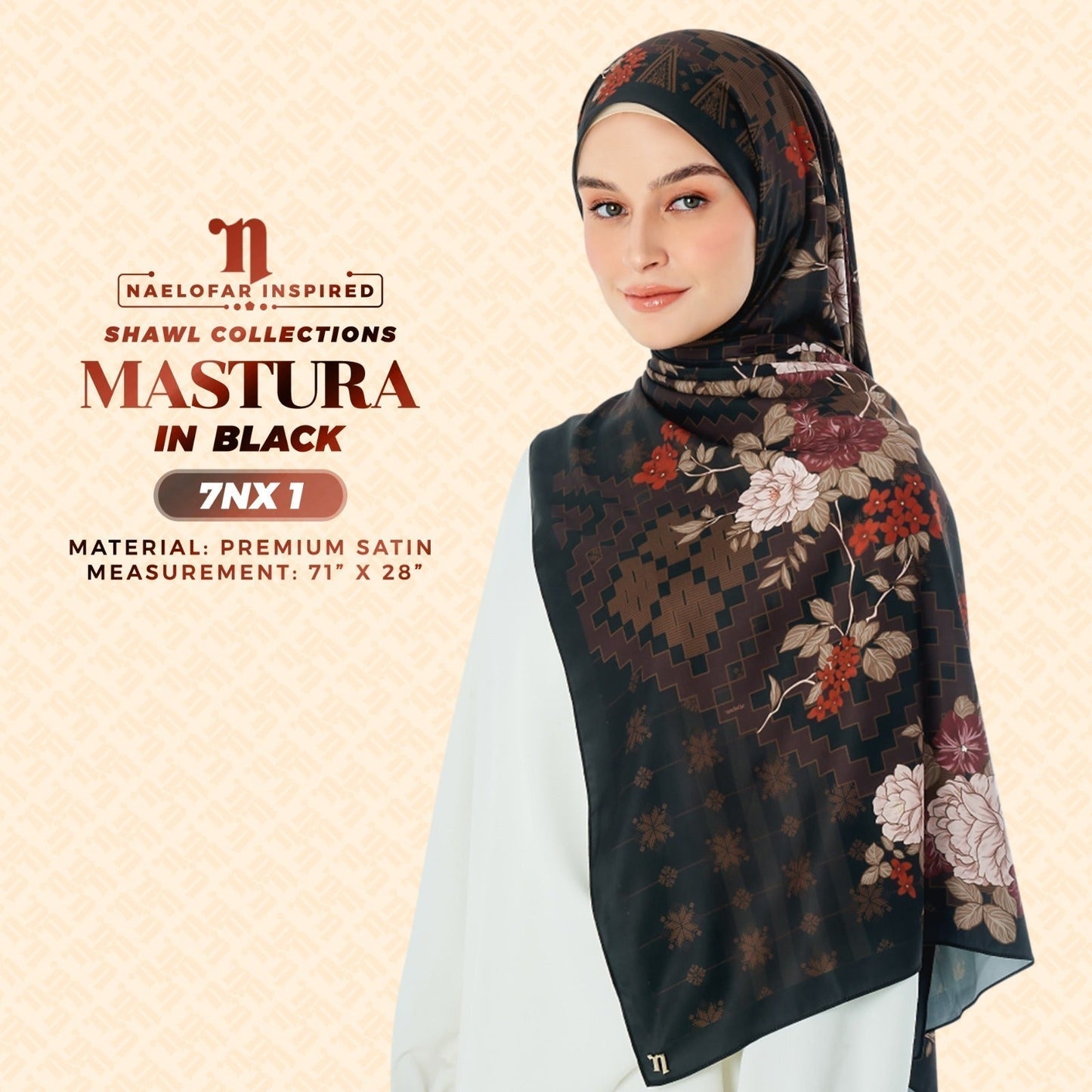 Naelofar Inspired Mastura Shawl Collection - 7NX