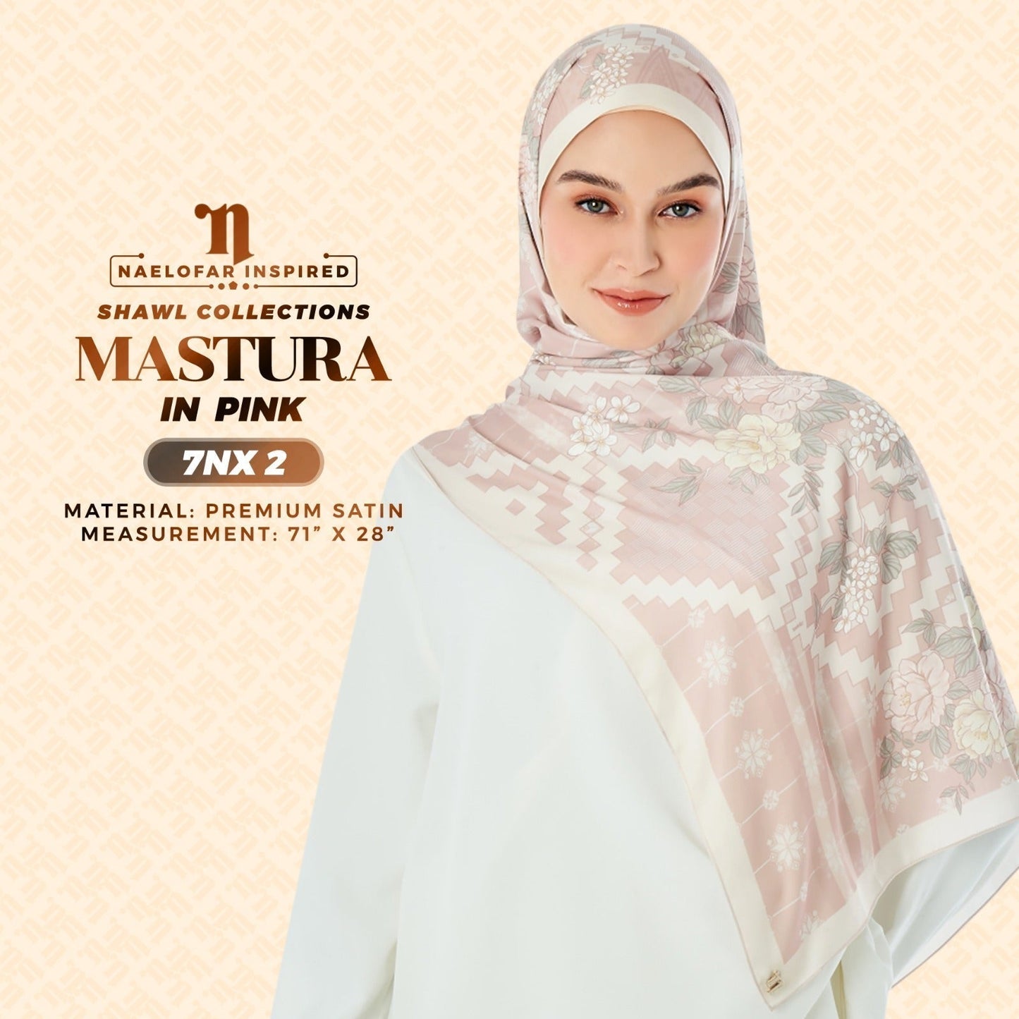 Naelofar Inspired Mastura Shawl Collection - 7NX