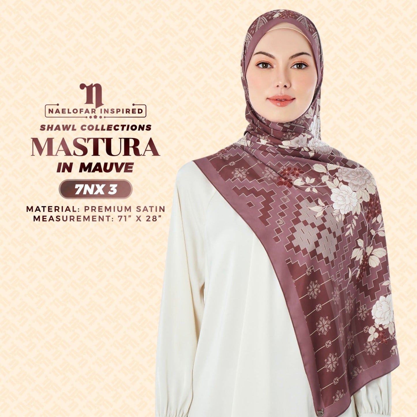 Naelofar Inspired Mastura Shawl Collection - 7NX