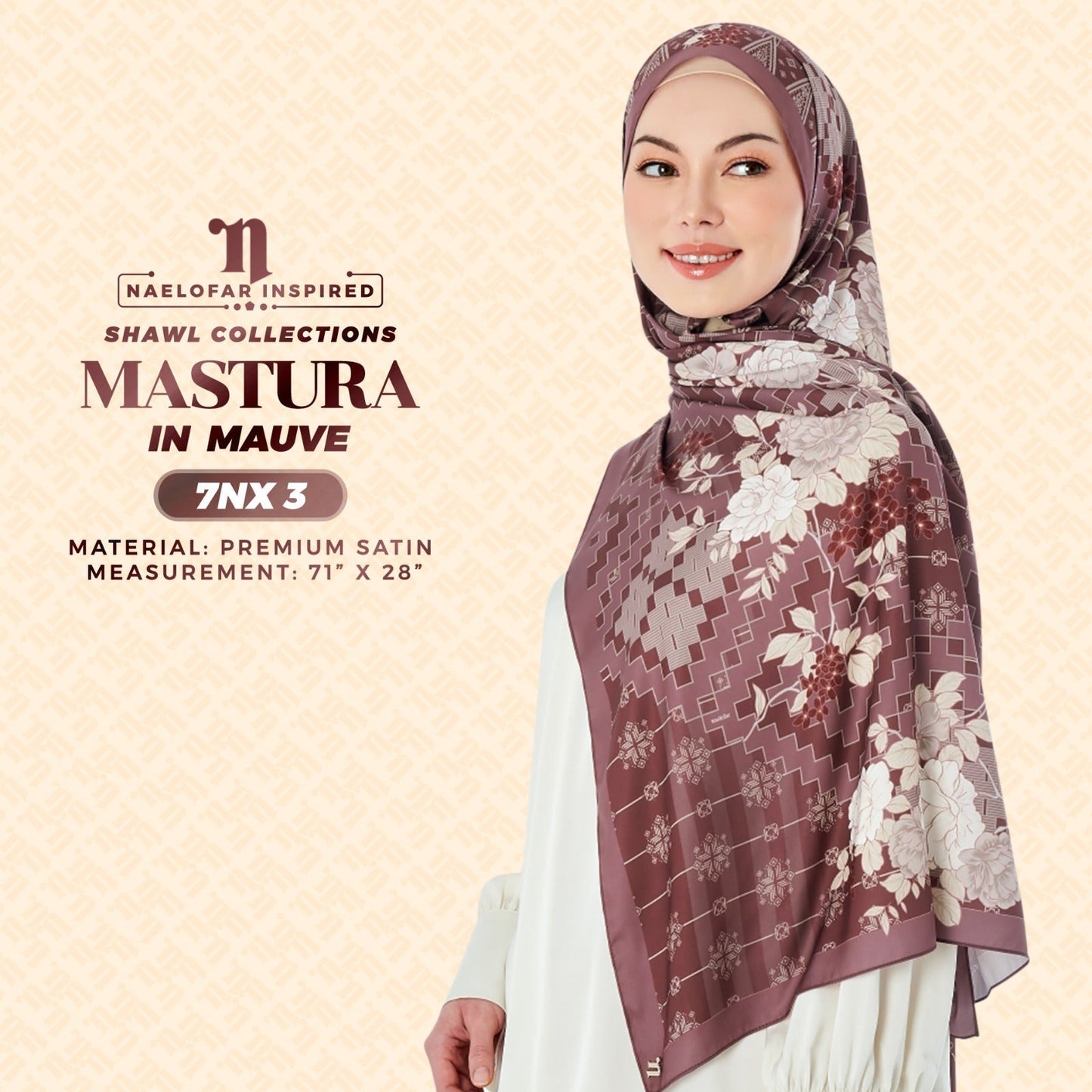 Naelofar Inspired Mastura Shawl Collection - 7NX