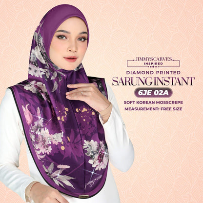 Jimmy Scarves Inspired -  Instant Sarung Diamond Printed