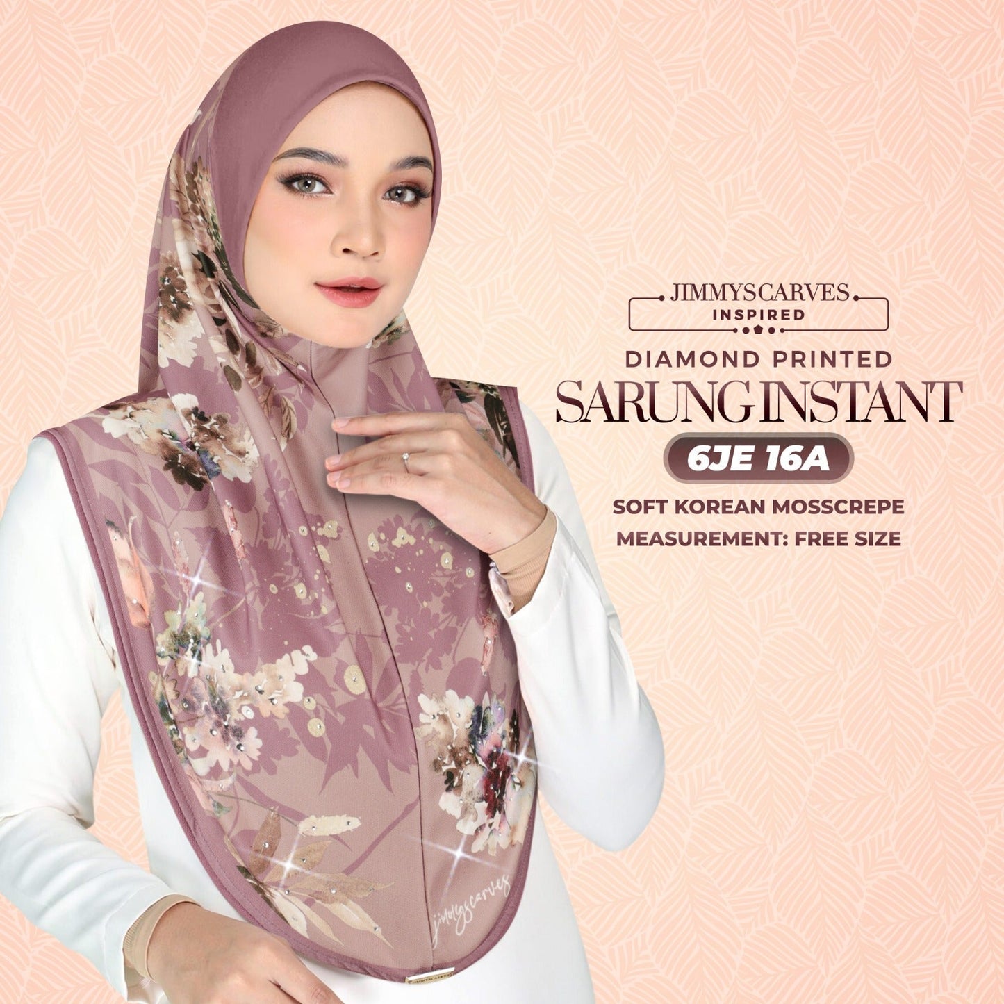 Jimmy Scarves Inspired -  Instant Sarung Diamond Printed