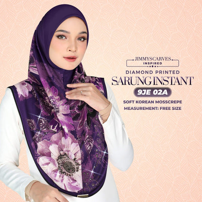 Jimmy Scarves Inspired -  Instant Sarung Diamond Printed