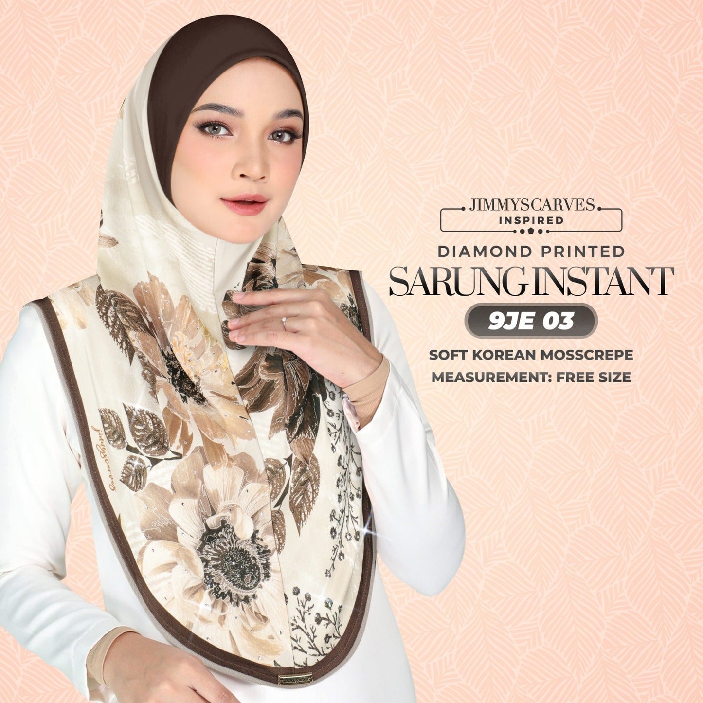 Jimmy Scarves Inspired -  Instant Sarung Diamond Printed