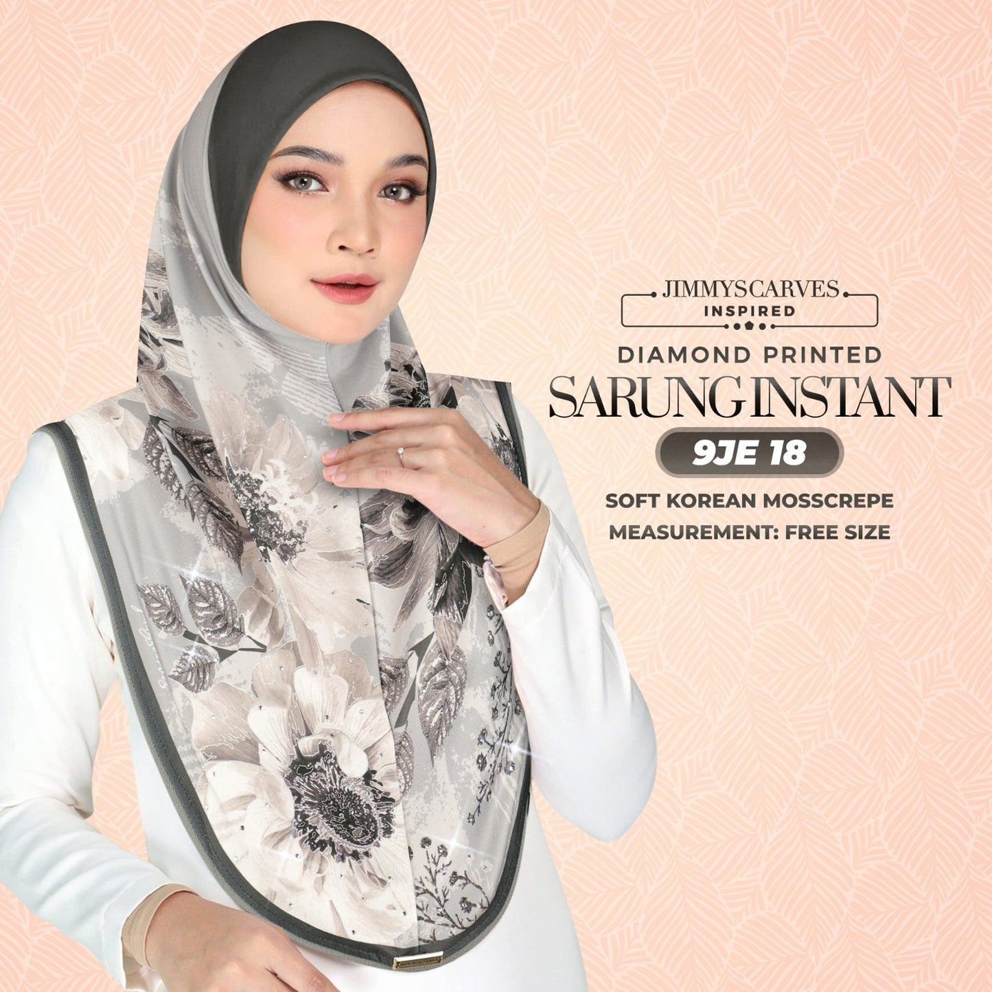 Jimmy Scarves Inspired -  Instant Sarung Diamond Printed