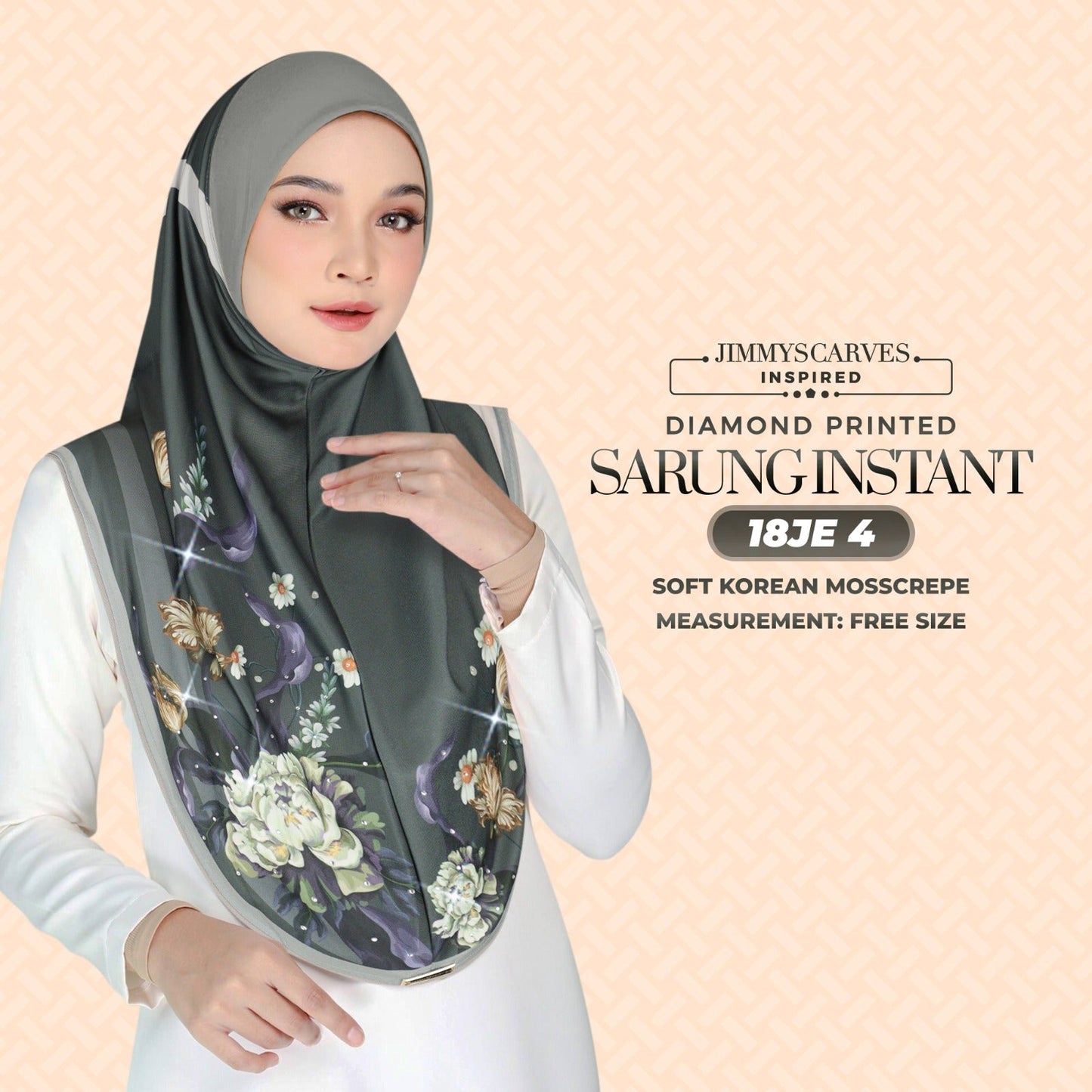 Jimmy Scarves Inspired - Instant Sarung Diamond Printed